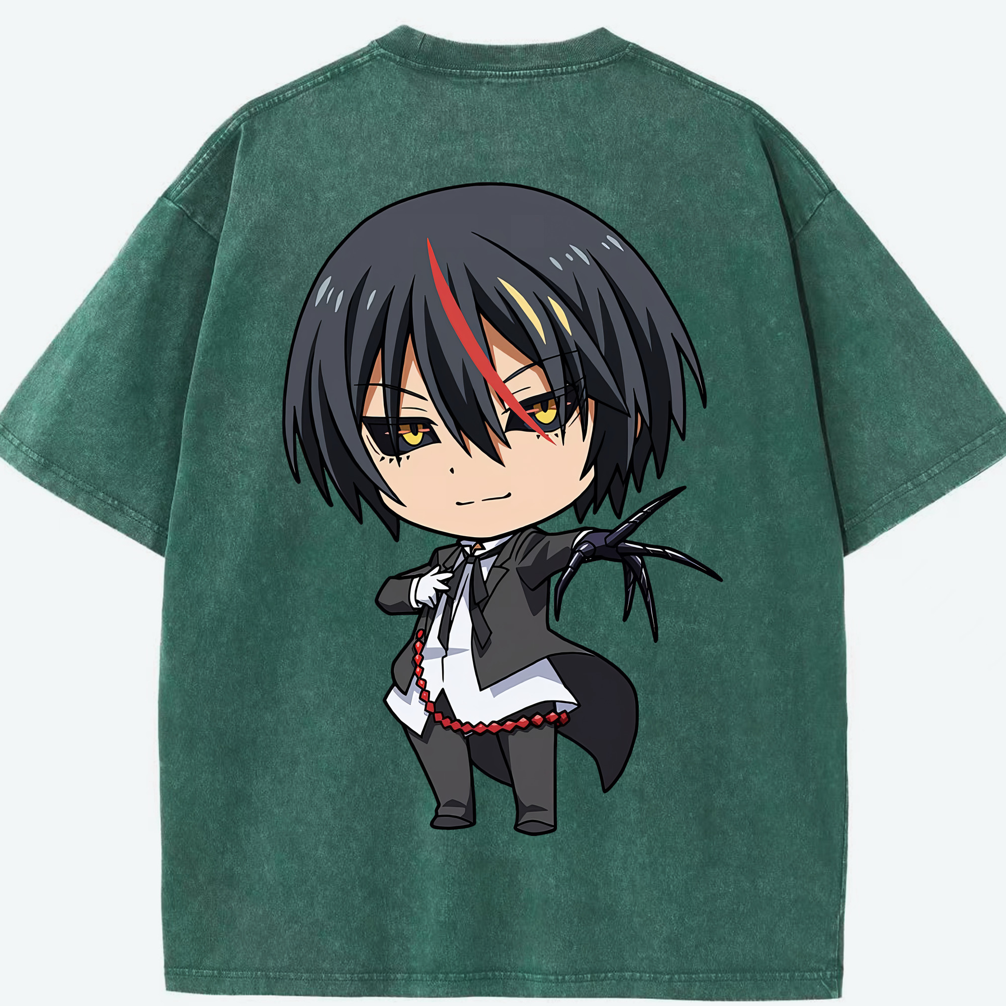 （画像用） 転スラ Regarding Reincarnated to Slime 綿100% ヴィンテージ風 半袖Tシャツ（背面プリント）